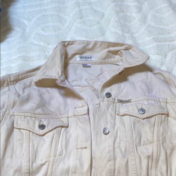 Guess Jackets & Blazers - Guess Cream Jean Jacket.